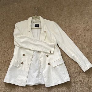Off white, linen blend Abercrombie & Fitch Blazer